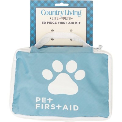 Country Living 50-Piece Pet Travel First Aid Kit for Emergencies, Safety, Adventure & On-the-Go Pet Care – Essential Kit