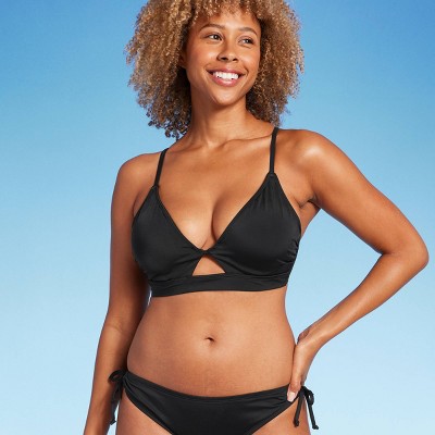 Women's Longline Keyhole Underwire Bikini Top - Shade & Shore™ Black 38dd :  Target