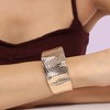 SOHI Women's California Gold Dented Cuff Bracelet - 3 of 4
