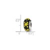 Black Bow Jewelry Black & Yellow Floral Glass Sterling Silver Bead Charm - 2 of 3