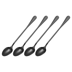 Unique Bargains Stainless Steel Long Handle Cocktail Mixing Beverage Spoon 4 Pcs - 1 of 4