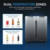 Newair Shadow Series Wine Cooler Refrigerator 18 Bottles & 59 Cans Dual Temperature Zones, Freestanding Mirrored Wine and Beverage Fridge - image 4 of 4