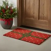 HomeRoots 17" X 29" Brown Green And Red Christmas Outdoor Coir Door Mat - 2 of 4