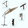 Sonkuki 10 Ft Patio Offset LED Umbrella Outdoor Hanging Umbrellas w/Solar Lights - 3 of 4