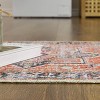 Acekool Boho Washable Rug 5x7 Non-Slip Vintage Runner for Living Room & Bedroom, Soft Low-Pile Carpet in Green/Grey/Orange Brown - 4 of 4