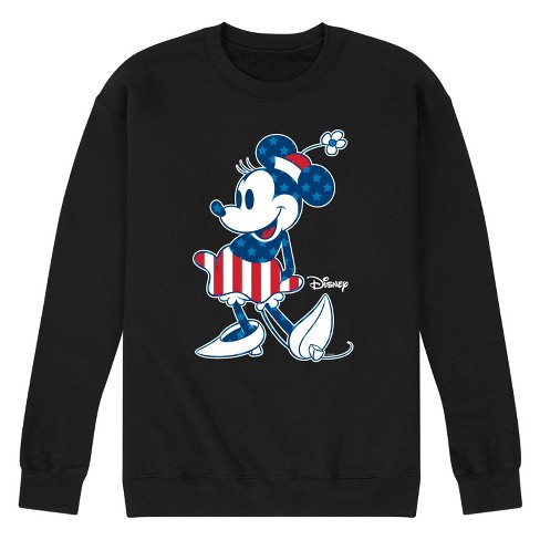 Men s Disney Americana Graphic Fleece Sweatshirt Black Large Target