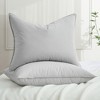 Peace Nest Goose Feather Down Pillow White Quilted Cotton Cover Set of 2 - 2 of 4