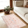 Floral Medallion Washable Rug, Non Slip Boho Accent Carpet for Entryway Bedroom Kitchen or Office, Soft Low Pile - 4 of 4