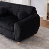 84" Corduroy Sectional Loveseat Sofa with Upholstered Design - 3 of 4