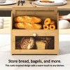 MOEPISY Bamboo Bread Box and Bread Storage Solution, Vintage Bread Box for Kitchen Countertop - 2 of 4