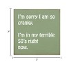 Slickblue Funny 50s Cranky Quote Wood Sign – Rustic Wall Decor 7x7 Shelf or Hanging Art, 10 Color Options - 3 of 3