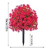 2 Pcs Artificial Flowers with Ground Spikes, 23.62" Fake Flowers Outdoor, Fabric Artificial Flower Sets UV Resistant,Realistic Artificial Shrubs Ball - 2 of 4
