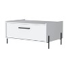 Glendale Coffee Table with Flip-Down Door in Melamine, White - 2 of 4