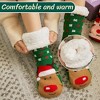 BABYYER Christmas Fuzzy Slipper Socks, Cute Animal Ultra-Thick Sock, Non Slip, Warm and Soft, Xmas Holiday Gifts for Womens - 3 of 4