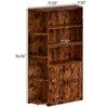 Corner Bookcase, Wood Bookshelf and Office Storage Cabinet with Adjustable Shelf - 2 of 4