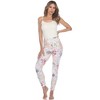 Women's Super Soft Tropical Printed Leggings - White Mark - 4 of 4