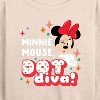Women's - Disney - Minnie Dot Diva Lightweight French Terry Wide Neck Long Sleeve Shirt - 2 of 4