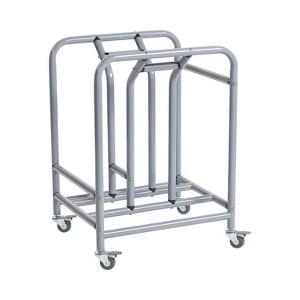 ECR4Kids The Surf Storage Rack, Stores 10 Portable Lap Desks, Silver - 1 of 4