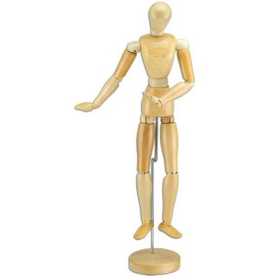 Creative Mark Wood Figure Manikins - Smooth, Sanded, Wood Figures For Teaching Perspective and Form - [Varnished | Female | 16"]