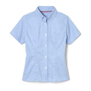 French Toast School Uniform Girls Short Sleeve Fitted Oxford Shirt (Feminine Fit) - 1 of 1