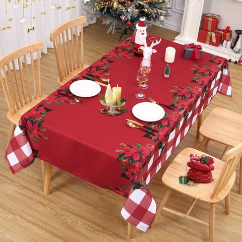 Trinity Jacquard Checkered Tablecloth, Water Resistant 190gsm Fabric Table  Cloth Cover Protector : Target