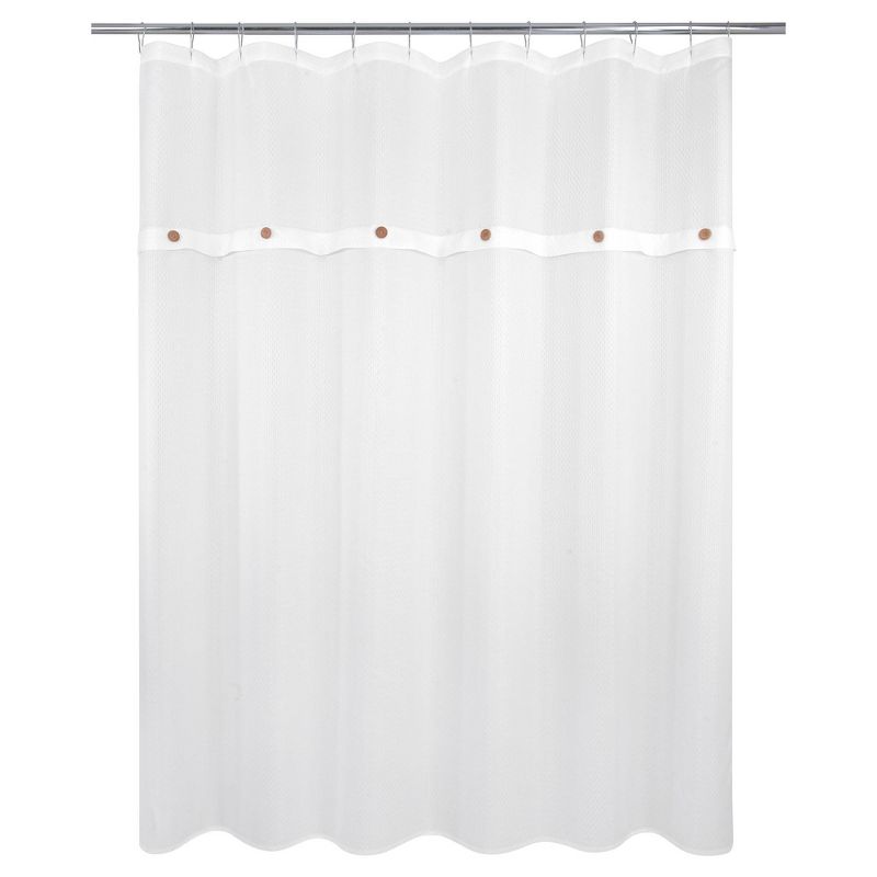Taylor Shower Curtain White - Allure Home Creations, 1 of 7