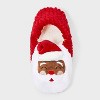 Women's Santa with 3D Hat Christmas Faux Fur Slipper Socks with Grippers - Wondershop™ Red S/M - 3 of 4