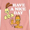 Girls' - Garfield - Have A Nice Day Fitted Short Sleeve Graphic T-Shirt - 2 of 4
