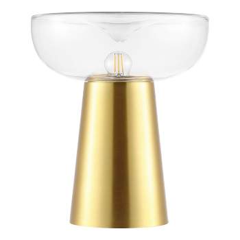 Vassar 12.75 Inch Table Lamp - Brass/Clear - Safavieh.