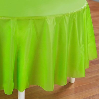 lime green tablecloth