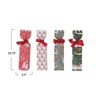 Storied Home Tall Paper Gift Boxes with Woodland Flora and Fauna Pattern and Red Ribbons, Multicolor, Set of 4 - 2 of 2