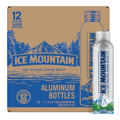 Ice Mountain Aluminum Bottle Spring Water - Case of 12/25 fz