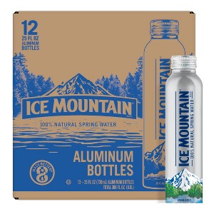 Ice Mountain Aluminum Bottle Spring Water - Case of 12/25 fz - 1 of 2