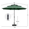 Ainfox 10FT 3 tier vented Outdoor Table Umbrella with Round Umbrella Base For Beach Market Backyard - 2 of 4