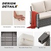 RUMSEM Patio Sectional Wicker Rattan Sofa Set with Storage Box - 3 of 4