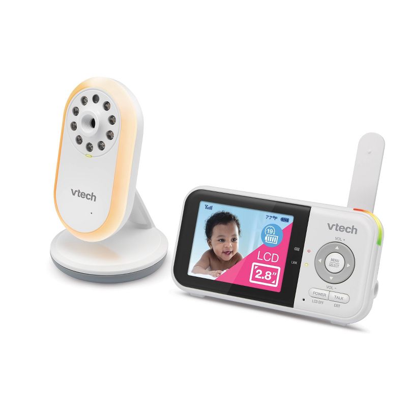 VTech 2.8&#34; Digital Video Baby Monitor with Night Light - White - VM3258, 3 of 4
