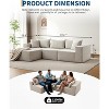 107" L Shaped Convertible Sectional Sofa, Upholstered Modular Sofa with Deep Seat, No Assembly Required Sleeper Sofa for Living Room - 2 of 4