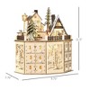 Angel Sar Christmas Advent Calendar, 2-in-1 LED Lighted Countdown Box with 24 Drawers, Festive House Deer Street Light Design - 4 of 4