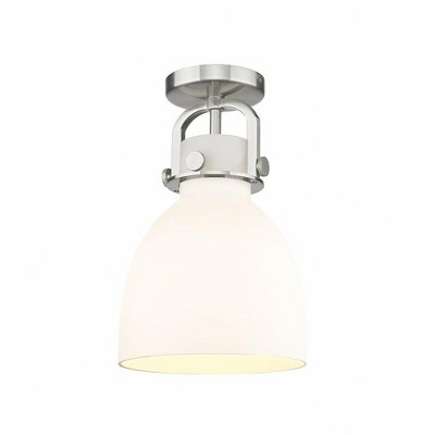 Newton Bell - 1 Light Flush Mount In Industrial Style-12.5 Inches Tall and 8 Inches Wide