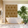 Lirago Metal Outdoor Privacy Screen Freestanding Patio Decorative Screens 72"x47" Brown - 3 of 4