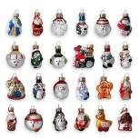 Christmas by Krebs Pack of 24  Hand Blown Glass Mini Advent Calendar Ornaments 2"