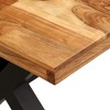 vidaXL Dining Table Natural Wood, Black - 4 of 4
