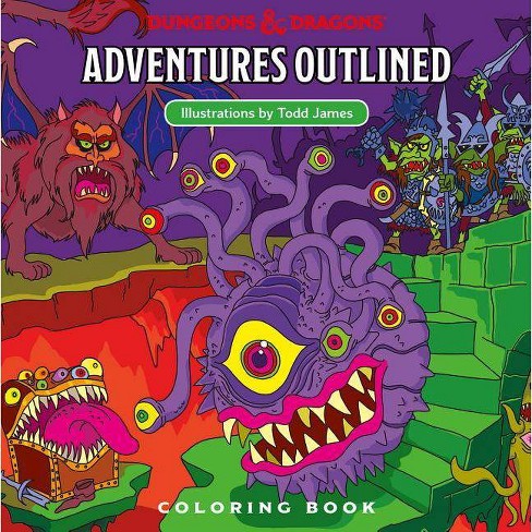 Dungeons & Dragons Adventures Outlined Coloring Book - (Paperback) - image 1 of 1