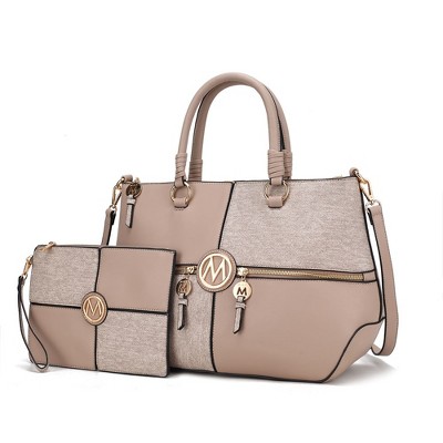 MKF Collection Maji Fashion Women’s Satchel Handbag with wristlet wallet by Mia K- Taupe MKF Collection Maji Fashion Women’s Satchel Handbag with wristlet wallet by Mia K- Taupe