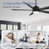 Airsurfer 65" Ceiling Fan with Color-Changing LED Light, Matte Black with Black Blades, 5-Blade, Remote Included - 4 of 4