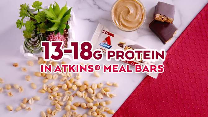 Atkins Chocolate Peanut Butter Pretzel Protein Meal Bar - 5ct/8.47oz, 2 of 8, play video