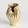 Plum & Post Rosalie Vase Small - Gold Aluminum Decorative Accent - 3 of 4