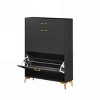Shoe Storage Organizer Freestanding 8 Pair Storage Organizer with 2 Flip Door for Entryway Hallway Bedroom 32 x 10 x 43in - 3 of 4