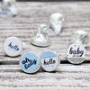 Big Dot of Happiness Hello Little One - Blue & Silver Boy Baby Shower Party Round Candy Sticker Favors - Labels Fits Chocolate Candy (1 sheet of 108) - image 3 of 4