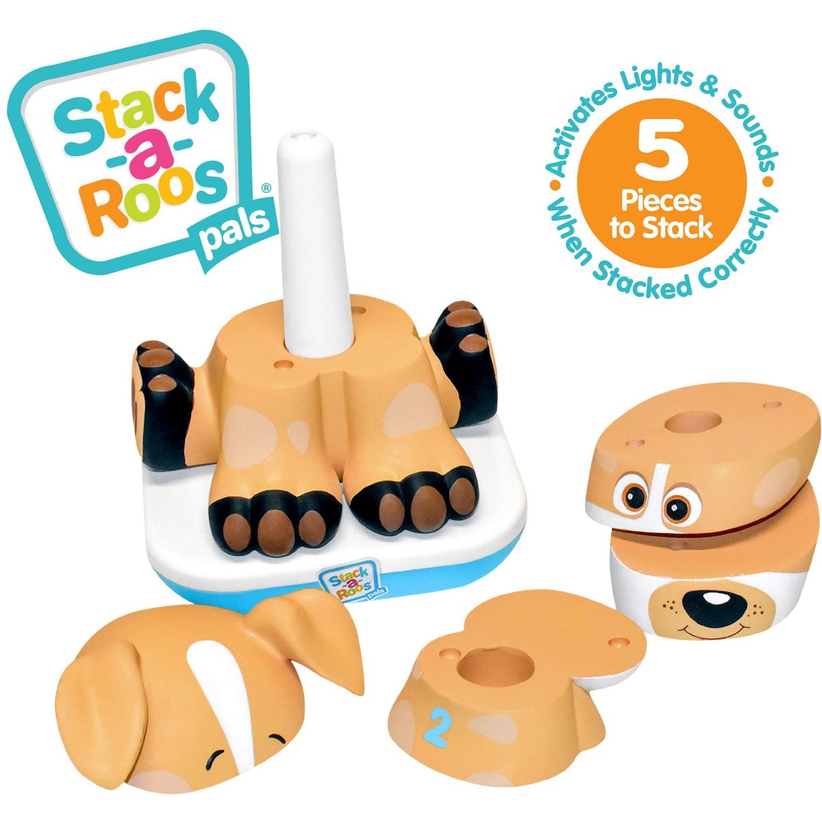 Stack-A-Roos Puppies Animal Stacking STEM Toy for Toddlers - Baby Puppy Dogs - thumbnail 9